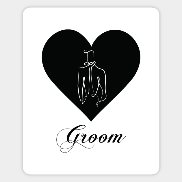 Groom and Bride. Bridal Shower. Wedding Party Magnet by Space Sense Design Studio